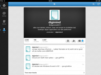 Twitter app iPad digimind