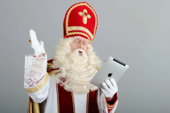 Sinterklaas met iPad